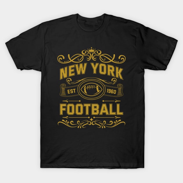 Vintage Ny Jets Football T-Shirt by carlesclan